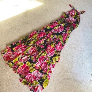 Free people floral floor length dress